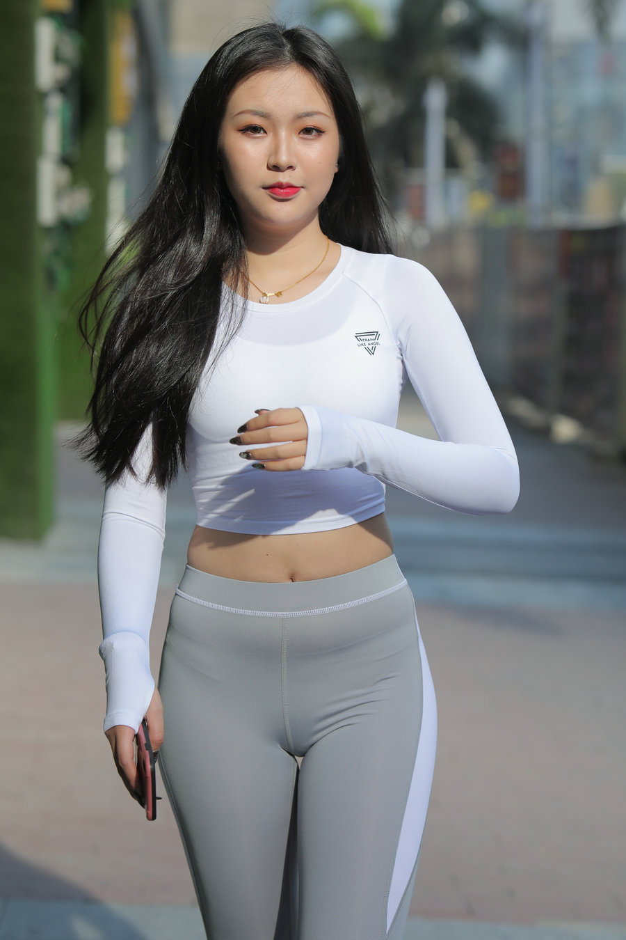 图片[1]-灰色瑜伽裤女孩 J0907 468P2V-6.31GB-达塔图库