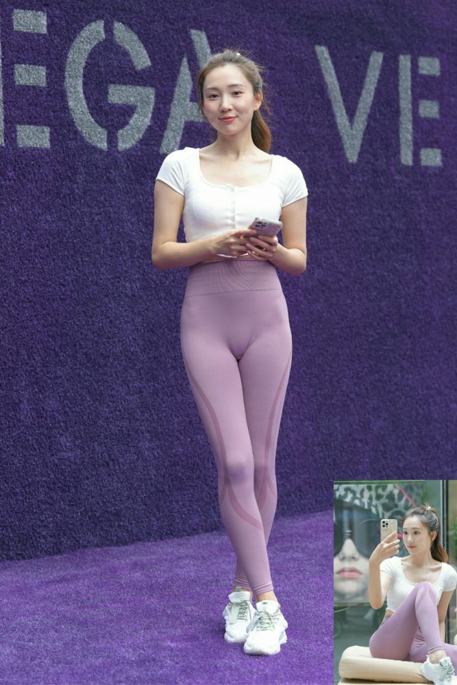 图片[4]-香芋色瑜伽裤高马尾漂亮女孩J2206 545P1V-19.1GB-达塔图库