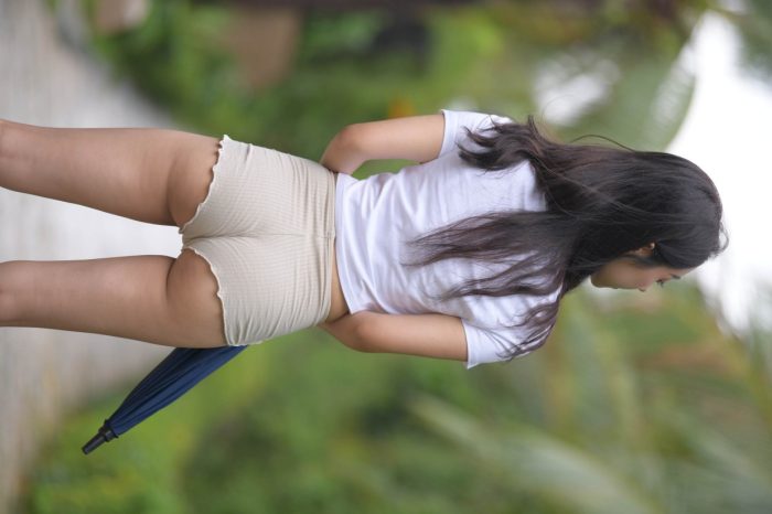 在郊外的长发热裤姑娘【388P】00022-达塔图库