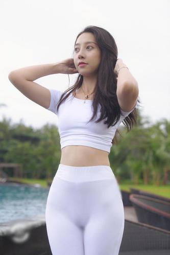 图片[2]-白色瑜伽裤柔情女孩 J1406 554P2V-21.1GB-达塔图库