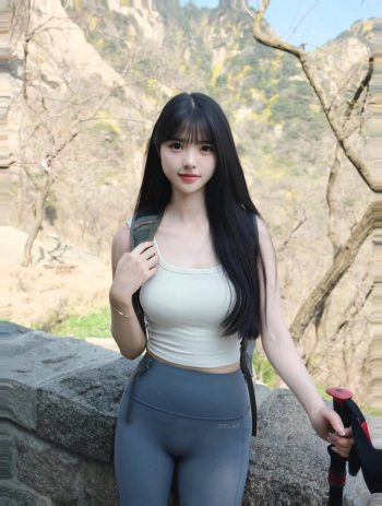 图片[9]-爱爬山的瑜伽裤MM，太甜美了！~-达塔图库